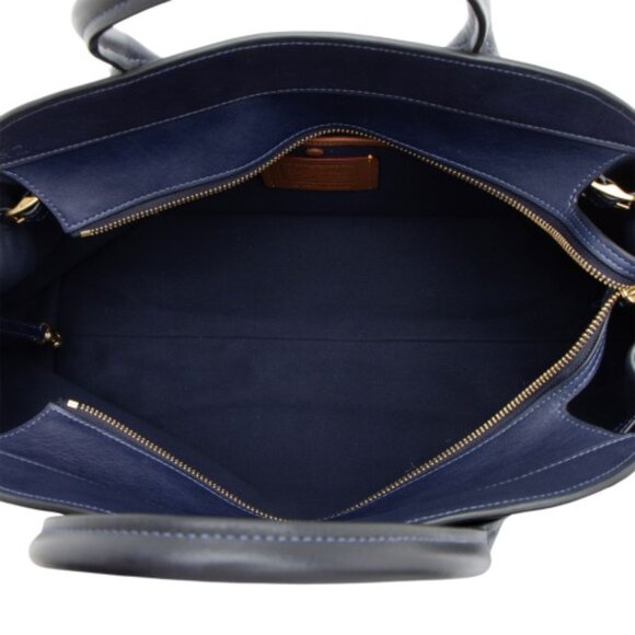 Coach Soft Empire Carryall Bag 40 Dark Blue - Picture 3 of 4